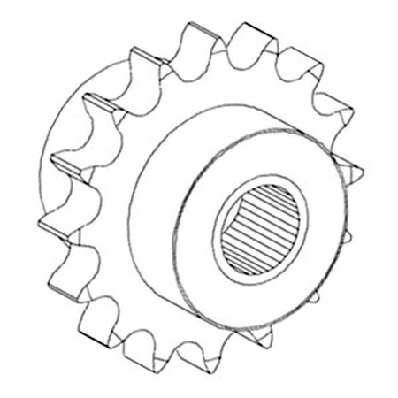 Aftermarket 1321531C93 New Reverse Idler Sprocket Fits CaseIH Tractor Models 1644 Plus COG10-0012